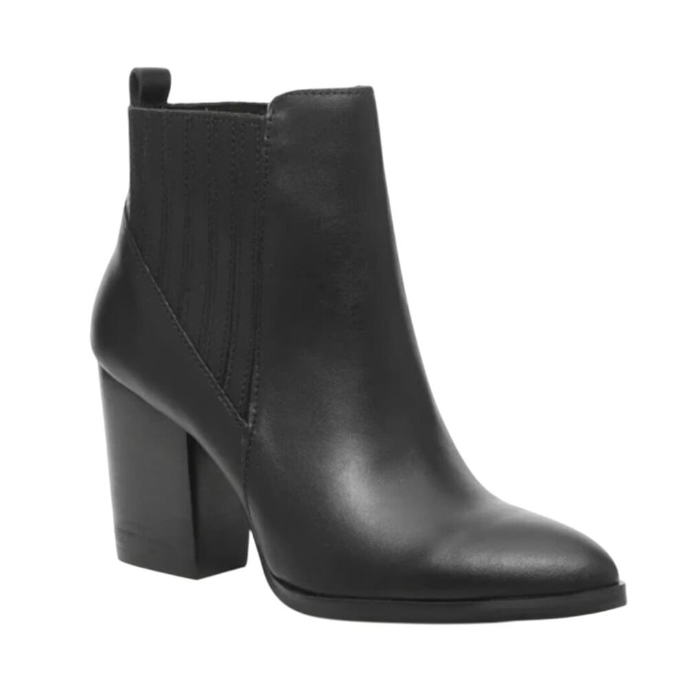 BLONDO Women's Reese Ankle Boots Size 9.5 Black Leather Waterproof Bootie NWOB